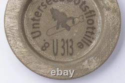 Ww 2 German Kriegsmarine U-313 Devil On Torpedo Conning Tower Emblem Ash Tray