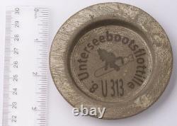 Ww 2 German Kriegsmarine U-313 Devil On Torpedo Conning Tower Emblem Ash Tray