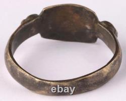 Ww 2 German Kriegsmarine U-518 Tiger Biting Torpedo Conning Tower Emblem Ring