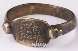 Ww 2 German Kriegsmarine U-518 Tiger Biting Torpedo Conning Tower Emblem Ring