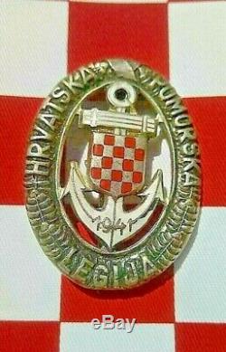 Ww2 Croatian Naval Legion Qualification Badge Medal German Kriegsmarine