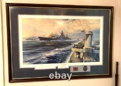 Ww2 Fine Art/kriegsmarine Prinz Eugen With Crewmember' Items Read & See All Pics
