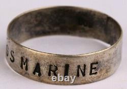 Ww2 GERMAN Ring WWII Kriegsmarine NAVY Marine STERLING Silver 800 Trench Art GER
