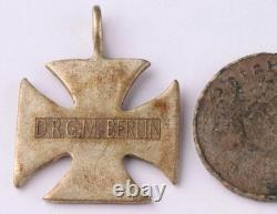 Ww2 German Kriegsmarine U-197 Uboat Clasp Iron Cross Pendant/km Coin Berlin Drgm