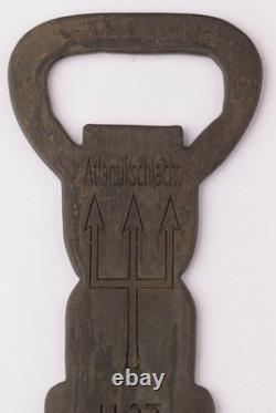 Ww2 German Kriegsmarine U-37 Trident Bottle Opener 1939/1941 Atlantik Schlacht