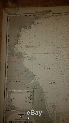 Ww2 German Kriegsmarine U Boot Seekarte Nautical charts Yellow Sea Gelbes Meer