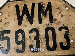 Ww2 German Kriegsmarine Vehicle Licence Plate. Orig