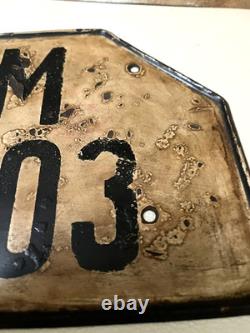 Ww2 German Kriegsmarine Vehicle Licence Plate. Orig