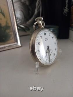 Ww2 German Navy U-boat Battleship Crew Pocket Watch Km Alpina Wehrmacht