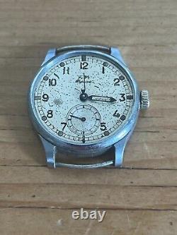 Ww2 Kriegsmarine Wrist Watch Km Alpina 586 Caliber German Military Spares Repair