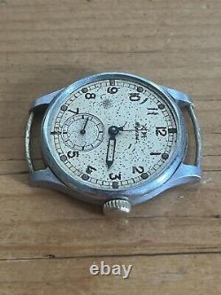 Ww2 Kriegsmarine Wrist Watch Km Alpina 586 Caliber German Military Spares Repair