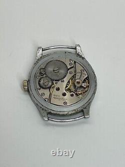 Ww2 Kriegsmarine Wrist Watch Km Alpina 586 Caliber German Military Spares Repair