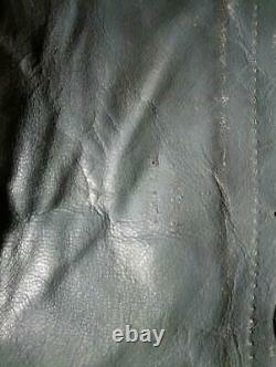 Ww2 german kriegsmarine grey leather coat jacket kreigsmarine rare