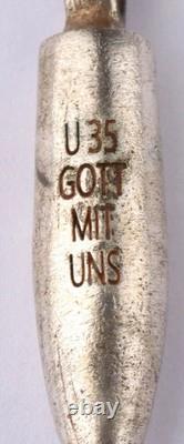 Wwi German Kriegsmarine U-35 Gott Mit Uns Bullet Pendant Drgm Marked