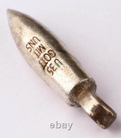 Wwi German Kriegsmarine U-35 Gott Mit Uns Bullet Pendant Drgm Marked