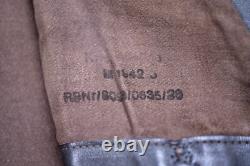 Wwii German Kriegsmarine Gray Leather Overcoat