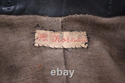 Wwii German Kriegsmarine Gray Leather Overcoat