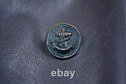 Wwii German Kriegsmarine Gray Leather Overcoat