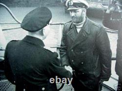 Wwii German Kriegsmarine Gray Leather Overcoat