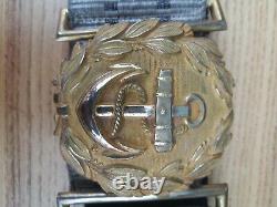 Wwii German Kriegsmarine Officer's Brocade Dress Belt & Buckle