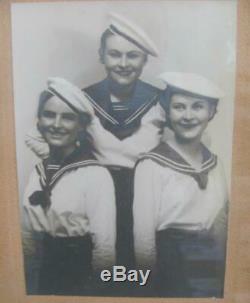 Wwii Original German Real Photo Of Women In Kriegsmarine Uniforms