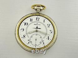 Zenith U-boat Kriegsmarine German Navy WWII Vintage Swiss Silver Pocket Watch
